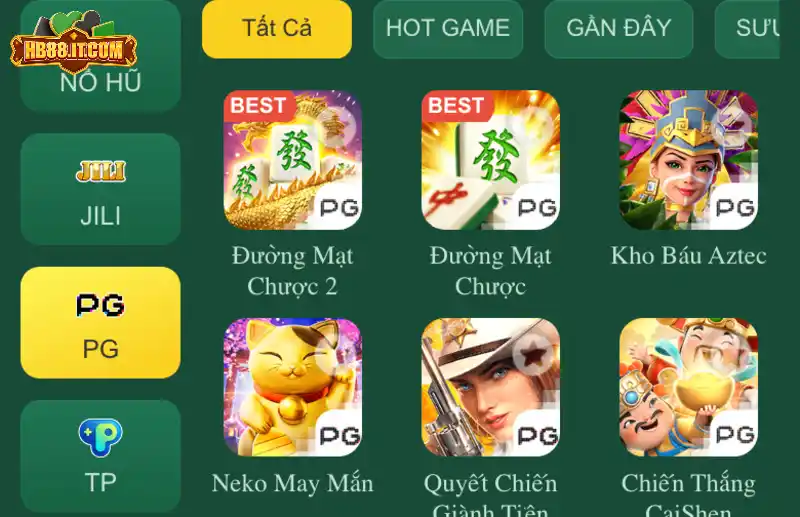 Nổ hũ hb88 quy tụ hàng trăm slot game đặc sắc