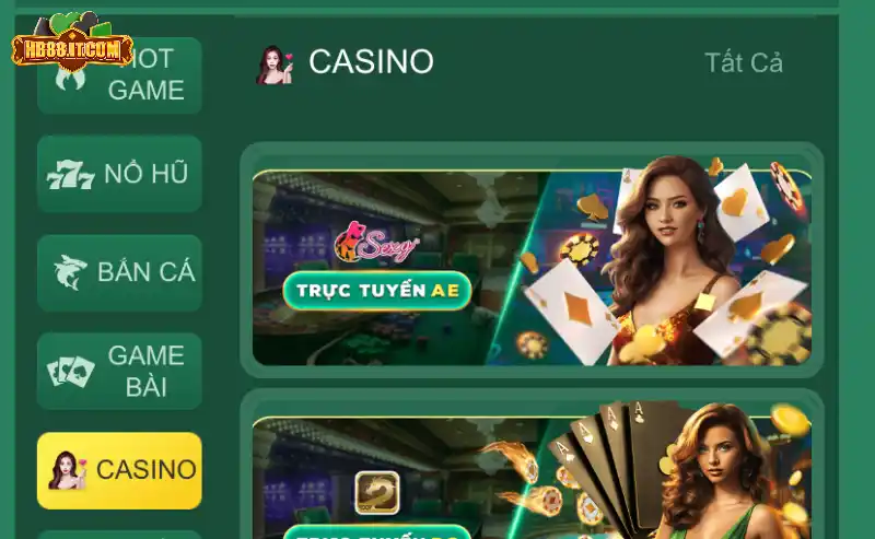 Tìm hiểu sảnh casino hb88 đẳng cấp 5 cao